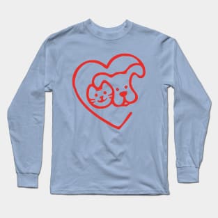 I Love my Dog and Cat Long Sleeve T-Shirt